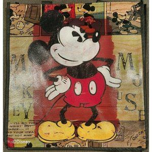 Vintage Style Mickey Mouse Reuseable Tote Gift Grocery Bag Disney NWT